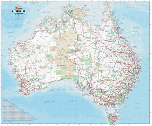 Australia Handy Wall Map