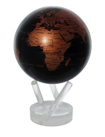 Copper and Black World Globe