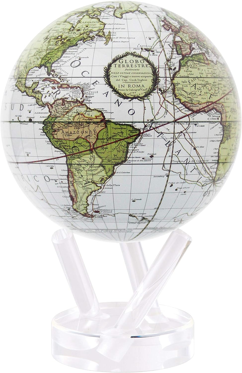 Cassini Terrestrial White World Globe