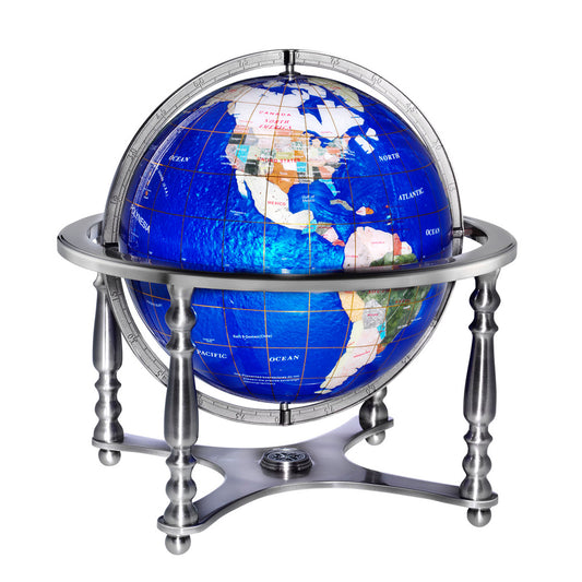 Compass Jewel Gemstone World Globe
