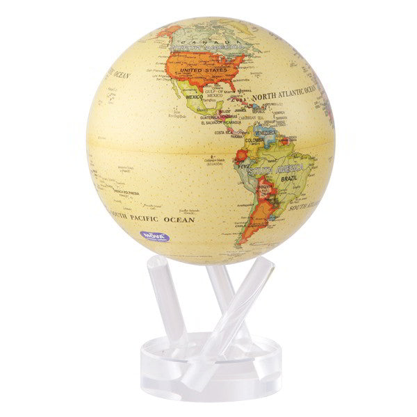 4.5" Antique Political World Globe