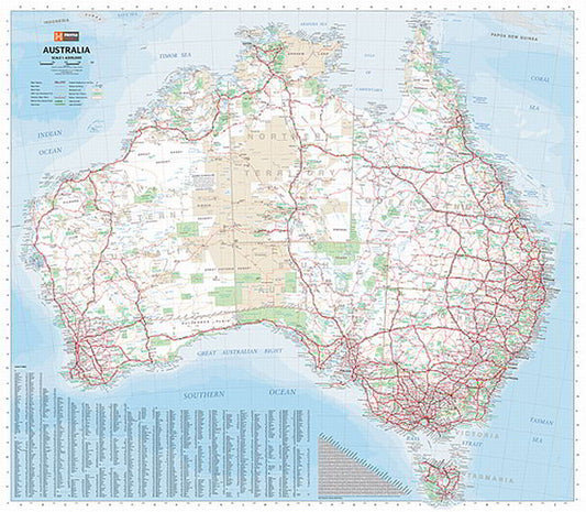 Australia Supermap Wall Map