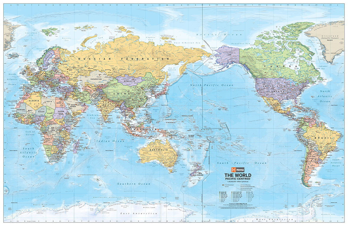 World Political Pacific Centred