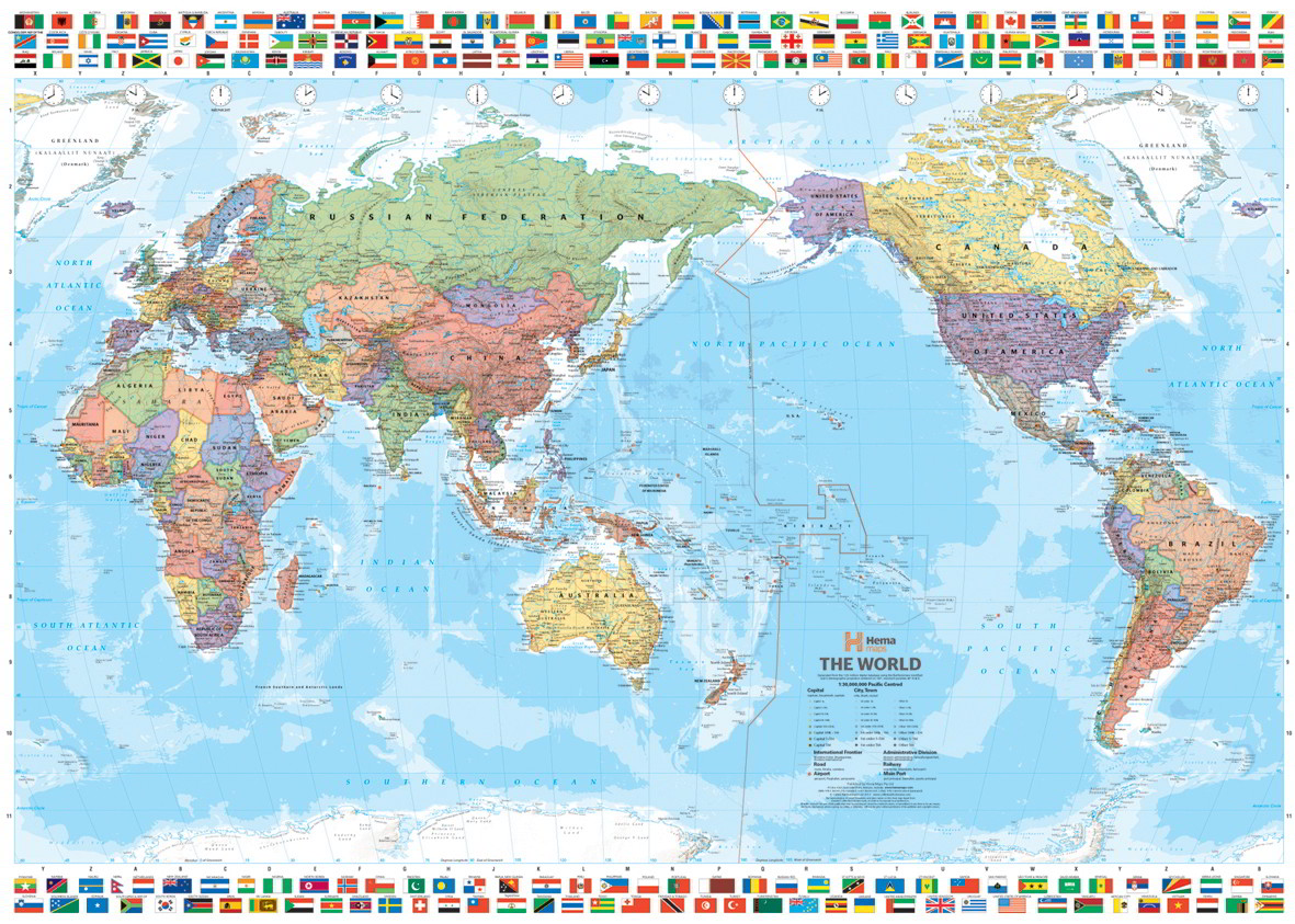 World and Flags World Map