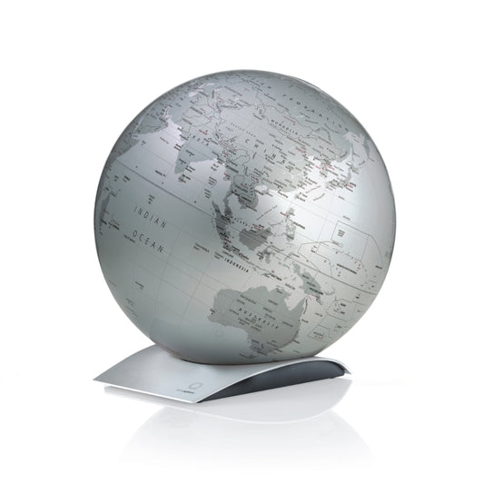 Capital Q Silver World Globe