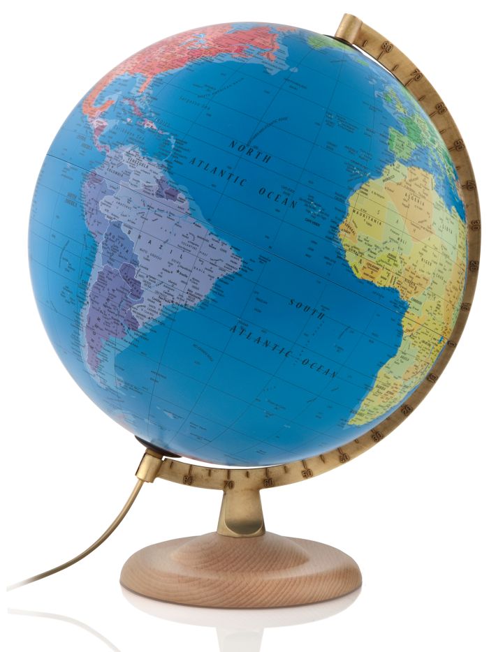 Classic P4 Blue Ocean Political World Globe