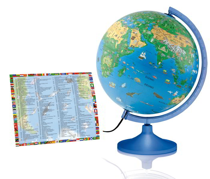 Family S Solid World Globe