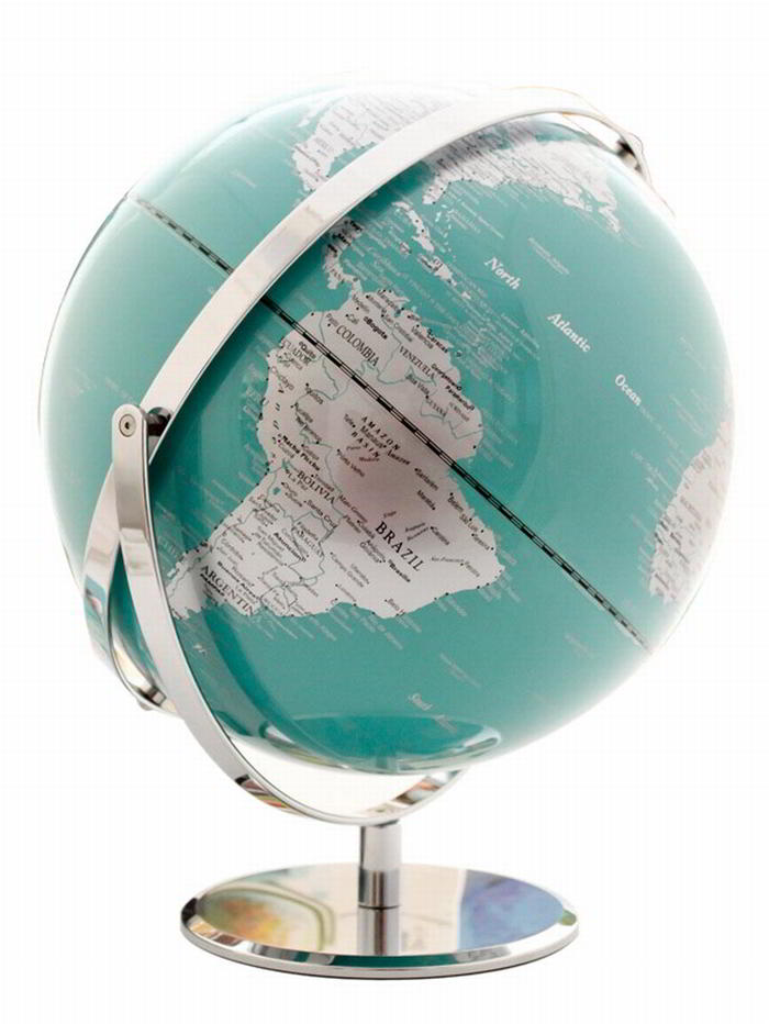 Heritage Teal Ocean 30cm World Globe MS-112G23BB-P
