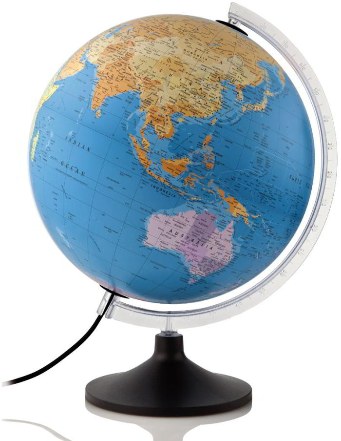 Solid P Political World Globe