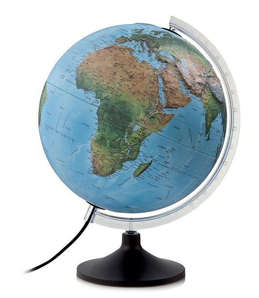 Solid R Relief World Globe
