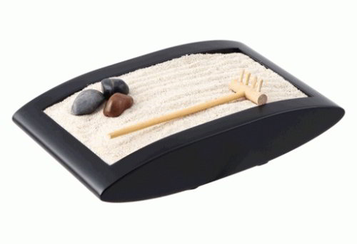 Zen Garden with Sand -  Black 4.5"