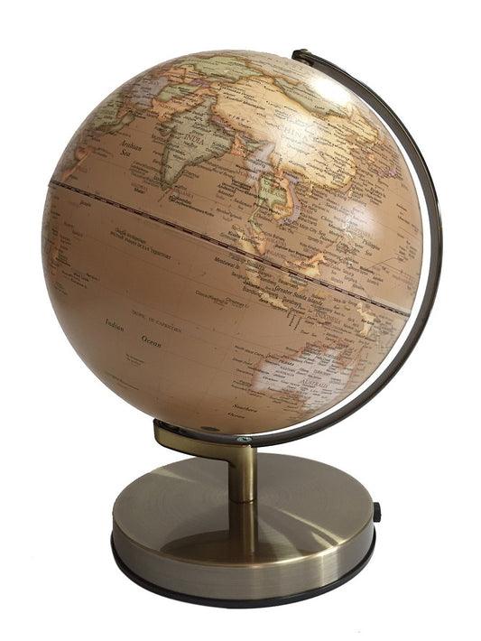 Heritage Antique Ocean World Globe 25cm LED