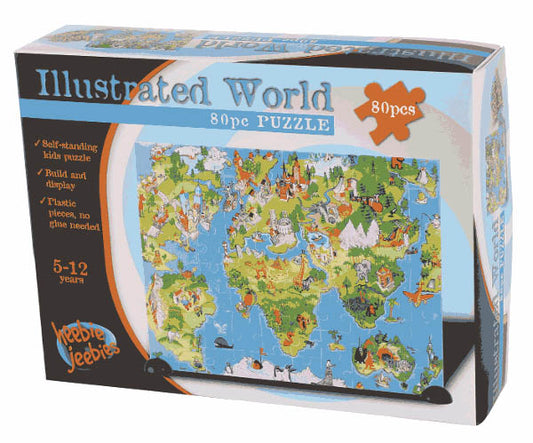 Illustrated World Puzzle 80pc