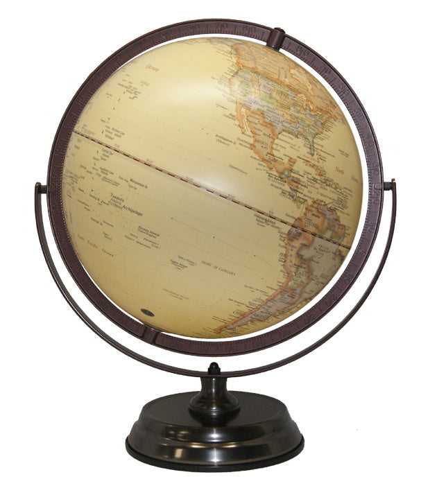 Heritage Embossed Antique Ocean World Globe