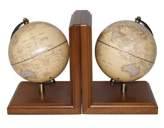 Antique Globe Bookends MS-105S3BDW