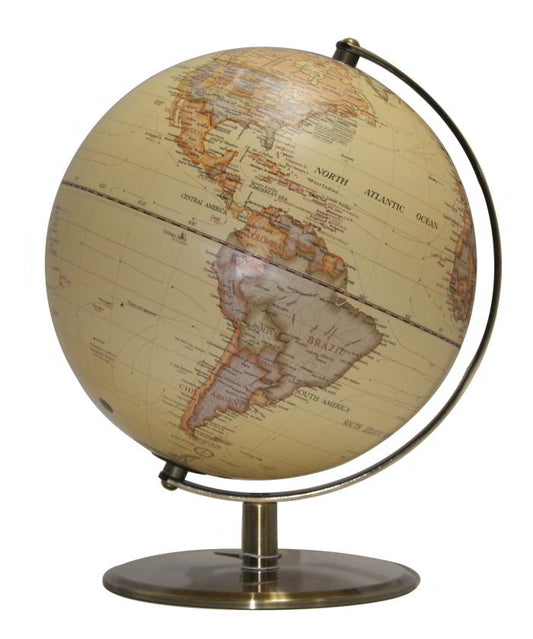 Heritage Embossed Antique 20cm World Globe MS-108S3B-P