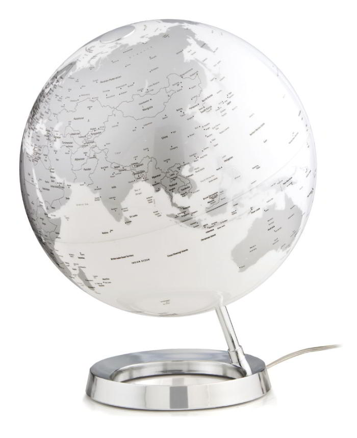 Light & Colour Chrome World Globe